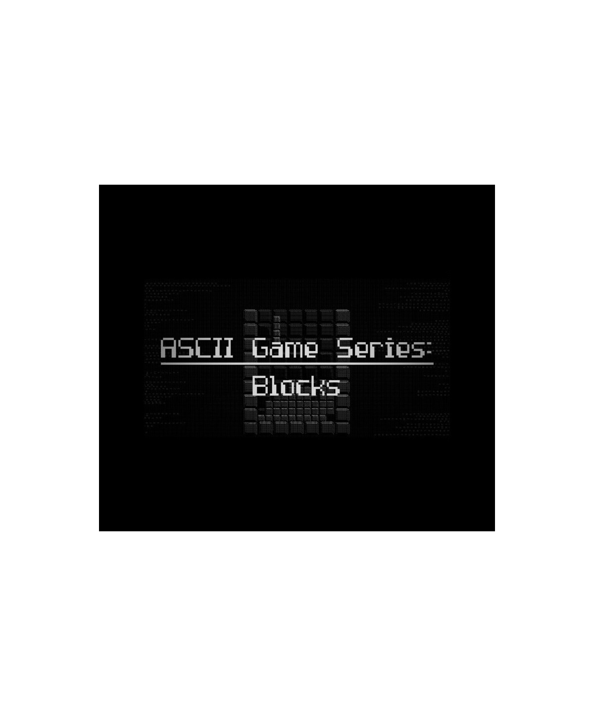 ASCII Game Series: Blocks Steam Steam Key GLOBAL